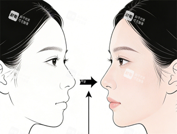 隆鼻整形术卡通图 隆鼻整形术卡通图