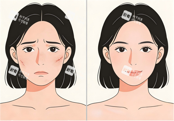 面部祛疤手术前后对比 面部祛疤手术前后对比