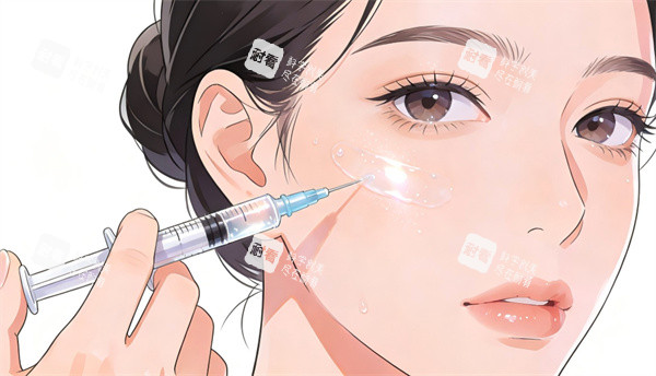 面部水光注射卡通图