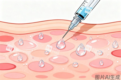皮肤注射针剂卡通图展示