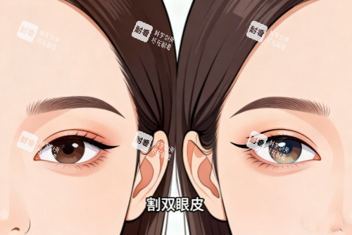 全切双眼皮前后对比图 全切双眼皮前后对比图