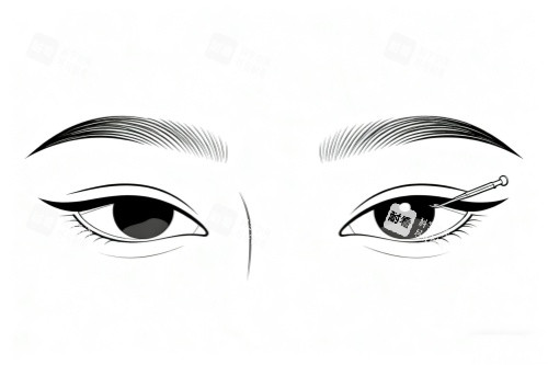 眼睛整形卡通展示图