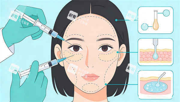面部脂肪填充操作示意图