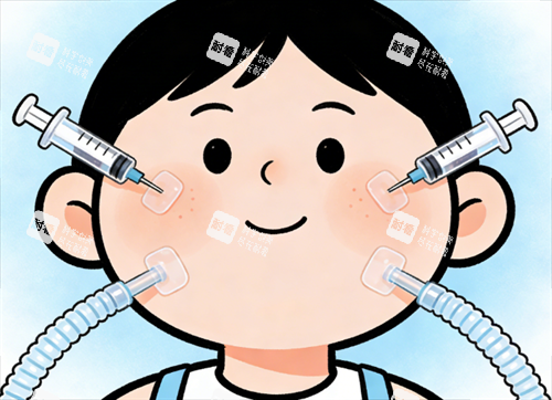 面部吸脂卡通图