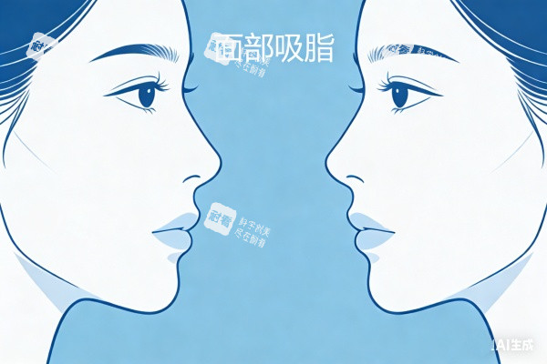 面部吸脂卡通图一览