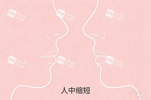 人中缩短手术卡通图展示
