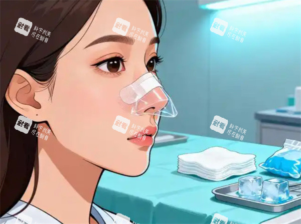 隆鼻手术卡通图