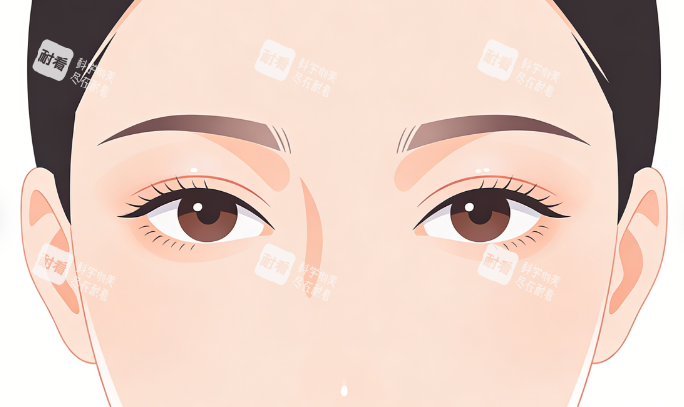 双眼皮术后效果示意图