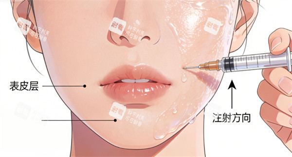 面部补水注射卡通图