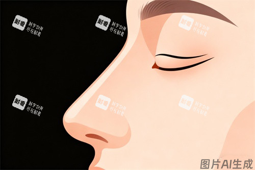 假体隆鼻整形卡通图