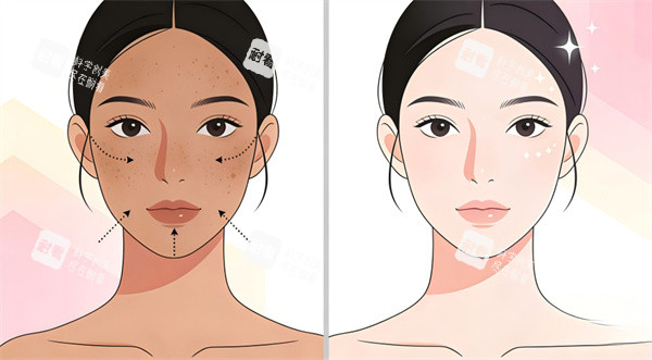 祛斑美白前后对比