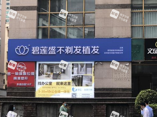 深圳碧莲盛植发门头照示意图