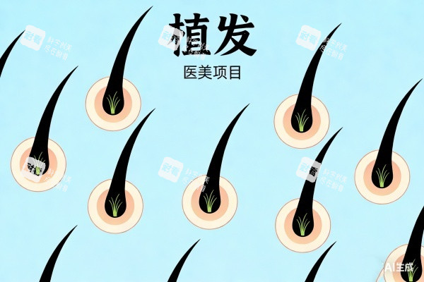 医美植发项目卡通图