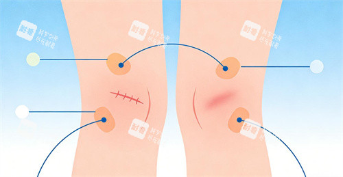腿部疤痕修复卡通图