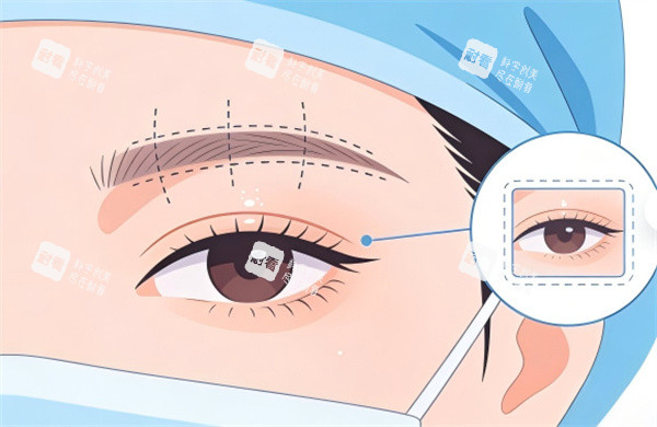 双眼皮修复卡通图片