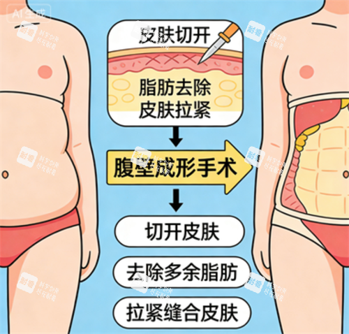 腹壁成形步骤