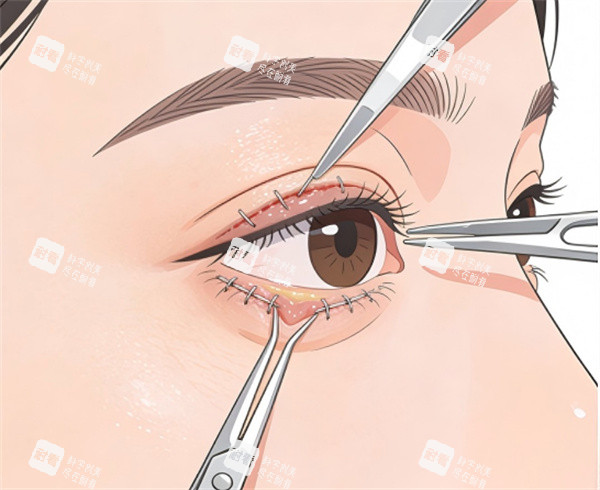 双眼皮手术操作图片