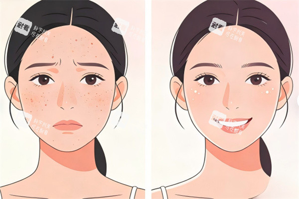 面部祛斑前后对比图