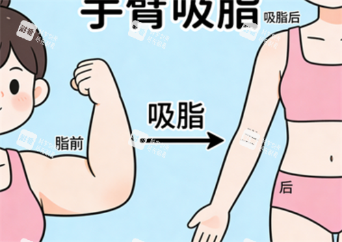 手臂吸脂前后的区别