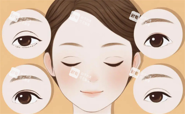 双眼皮整形手术卡通图