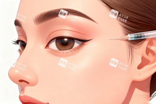 太阳穴注射卡通图