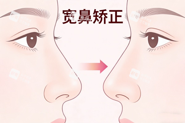 宽鼻矫正成效图