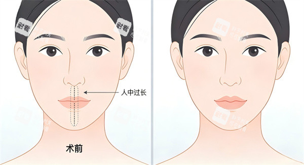 人中缩短整形手术前后对比 人中缩短整形手术前后对比