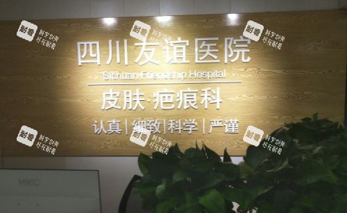成都友谊疤痕科前台字体墙示意图