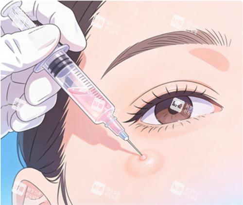 玻尿酸注射眼周的示意图