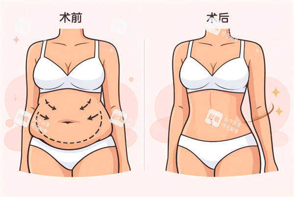 腰腹吸脂手术卡通图片前后对比.jpg