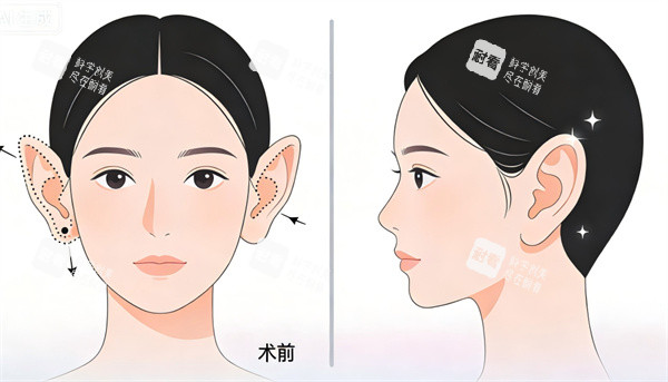 招风耳矫正手术卡通图.jpg 招风耳矫正手术卡通图.jpg